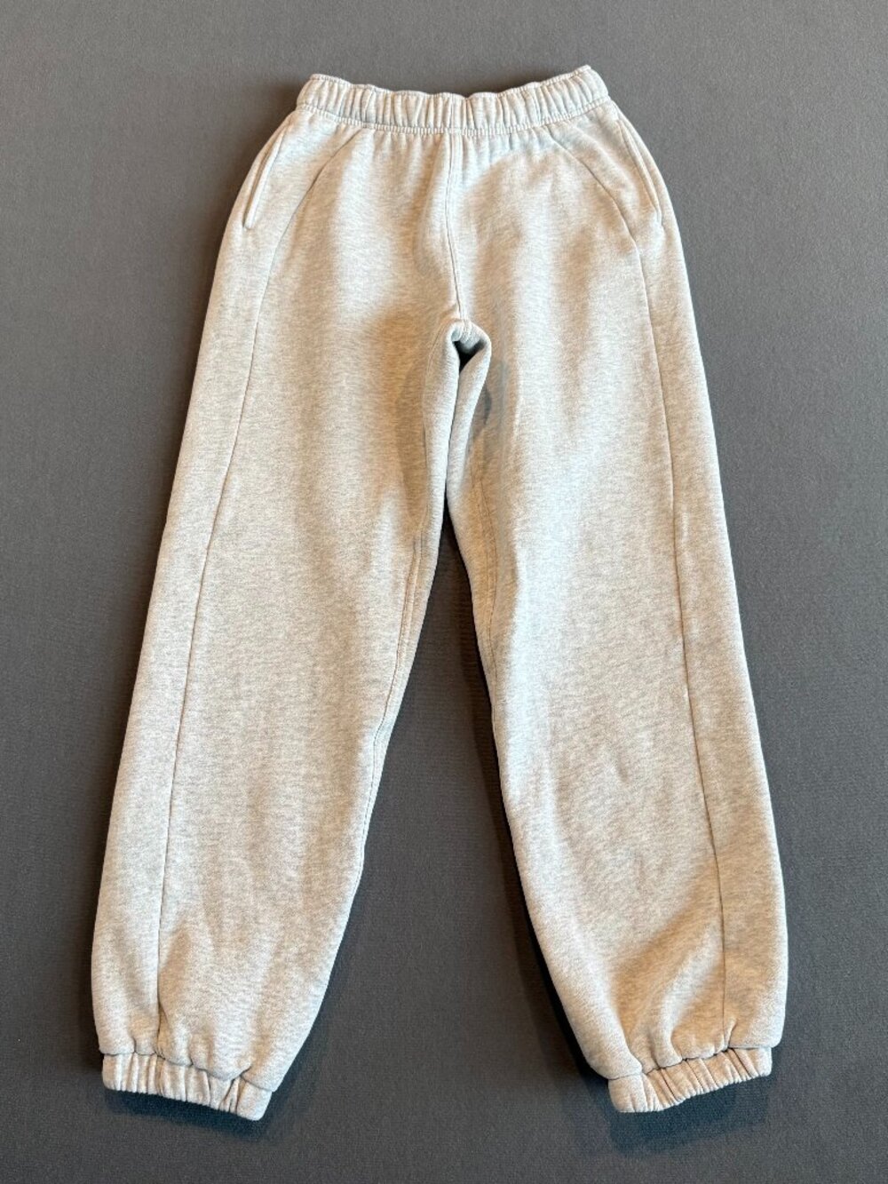 Lululemon Gray Heather Jogger Sweatpants Approx XXS Fleece Logo Pull On